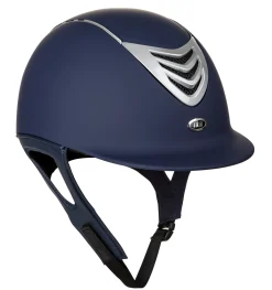 INT RIDING HELMET Riding Helmets|Riding Helmets|IRH® IR4G Matte Helmet, Navy Finish with Silver Vent