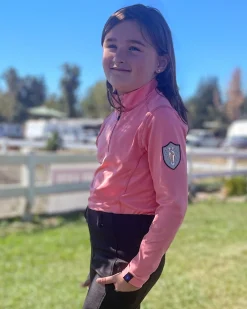 Kids TOKLAT ORIGINALS Kids' Casual Riding Clothes|Irideon® Kids’ Thermaluxe Quarter-Zip Top