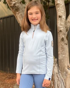 Kids TOKLAT ORIGINALS Kids' Casual Riding Clothes|Irideon® Kids’ Thermaluxe Quarter-Zip Top