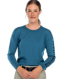 KASTEL DENMARK Sweaters & Winter Tops|Ladies’ Crew Neck Equestrian Sweater - "Freya"