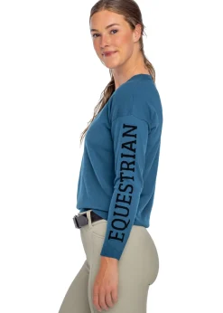 KASTEL DENMARK Sweaters & Winter Tops|Ladies’ Crew Neck Equestrian Sweater - 