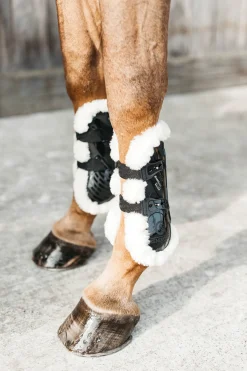 KENTUCKY HORSEWEAR Horse Boots| Vegan Sheepskin Elastic Tendon Boots with Bamboo