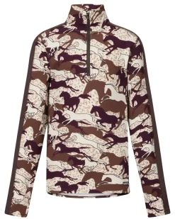 Kids KERRITS Kids' Casual Riding Clothes|® Kids’ Plush Printed Fleece Half-Zip Top