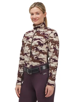 KERRITS Sweaters & Winter Tops|® Ladies’ Plush Printed Fleece Half-Zip Top