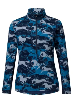 KERRITS Sweaters & Winter Tops|® Ladies’ Plush Printed Fleece Half-Zip Top