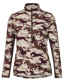 KERRITS Sweaters & Winter Tops|® Ladies’ Plush Printed Fleece Half-Zip Top