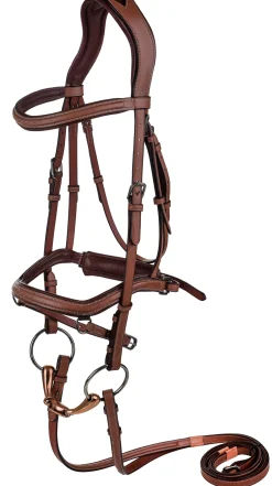 JPC EQUESTRIAN English Bridles|Laureate by Henri de Rivel Anatomic Bridle with Rubber-Lined Reins
