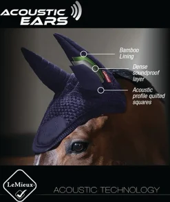HORSE HEALTH TRADE Ear Bonnets|Ear Bonnets|LeMieux® Acoustic Pro Fly Hood