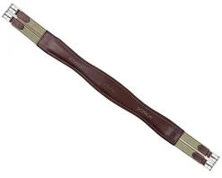 INT RIDING HELMET Girths & Accessories|Marcel Toulouse Contour Shaped Padded Leather Girth