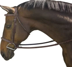 INT RIDING HELMET English Bridles|Marcel Toulouse Platinum Liza/Camden Snaffle Hunter Bridle
