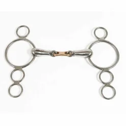 PARTRADE English Horse Bits|Metalab Double Jointed French Link Continental Gag Bit