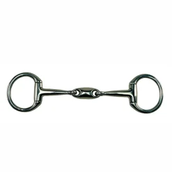 PARTRADE English Horse Bits|Metalab Double-Jointed Bradoon with Oval Link Eggbutt Snaffle-14mm