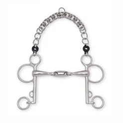 PARTRADE English Horse Bits|Metalab Double-Jointed with Oval Link Pelham Bit-20mm