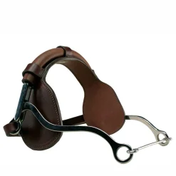 PARTRADE English Horse Bits|Metalab Hackamore with Padded Leather Noseband