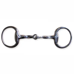 PARTRADE English Horse Bits|Metalab Jointed, Twisted Eggbutt Snaffle Bit