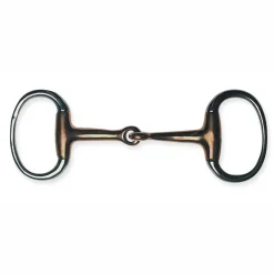 PARTRADE English Horse Bits|Metalab Jointed with Thin Copper Eggbutt Snaffle Bit