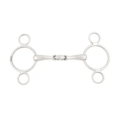 PARTRADE English Horse Bits|Metalab Magic System™ Double-Jointed French Link Continental Gag Bit