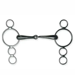 PARTRADE English Horse Bits|Metalab Single-Jointed Continental Gag Bit-17mm