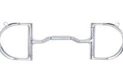 TOKLAT ORIGINALS English Horse Bits|Myler® Mullen Barrel Low Port Pony Dee Ring MB 36 with Hooks