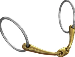 METLAR/NEUE SCHULE English Horse Bits|Neue Schule Tranz Angled Lozenge Loose Ring Bit - 18 mm mouth; 70 mm rings