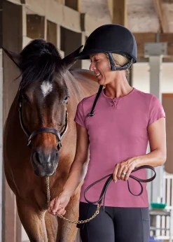 KIRSCH Short Sleeve Shirts|Noble Equestrian™ Ladies’ Breeze Short Sleeve Henley