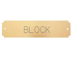 CRW Stable & Stall Accessories|Nameplates|Notched Brass Stall Plate - 1 or 2 lines