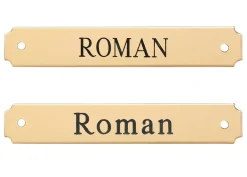 DOVER DROPSHIP Nameplates|Notched Corner Halter Nameplate - 1 or 2 lines