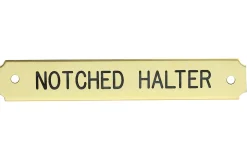 DOVER DROPSHIP Nameplates|Notched Corner Halter Nameplate - 1 or 2 lines