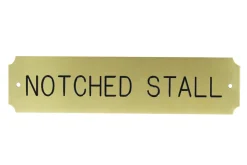 CRW Stable & Stall Accessories|Nameplates|Notched Stall Plate - 3 lines