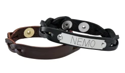 PERRIS LEATHER Jewelry|Perri’s® Braided Leather Nameplate Bracelet