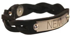 PERRIS LEATHER Jewelry|Perri’s® Braided Leather Nameplate Bracelet