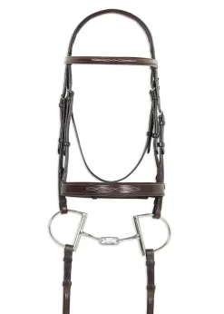 ERS English Bridles|Pessoa® Pro Fancy-Stitched Wide Nose Bridle