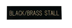 CRW Stable & Stall Accessories|Nameplates|Rectangular Black & Brass Stall Plate - 1 or 2 lines