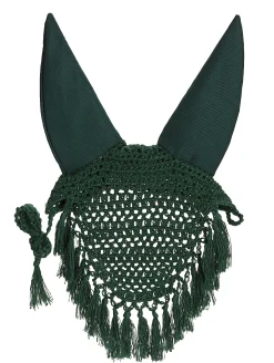 INTEX EQUESTRIAN Ear Bonnets|Ear Bonnets|Rider's International™ Crochet Bonnet with Tassels