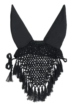 INTEX EQUESTRIAN Ear Bonnets|Ear Bonnets|Rider's International™ Crochet Bonnet with Tassels