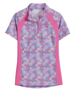 Kids KIRSCH Kids' Casual Riding Clothes|Riding Sport™ Kids’ Airflow Quarter-Zip Print Short Sleeve Shirt