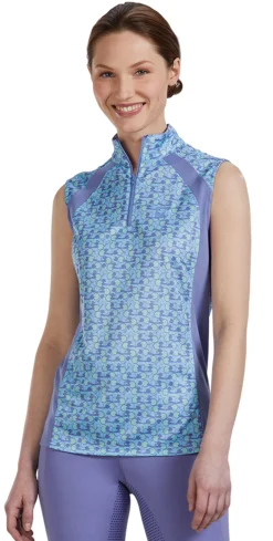 KIRSCH Sleeveless Tops|Riding Sport™ Ladies’ Airflow Quarter-Zip Print Sleeveless Shirt