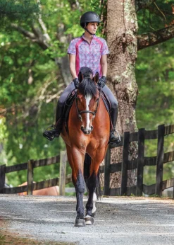 KIRSCH Short Sleeve Shirts|Riding Sport™ Ladies’ Airflow Quarter-Zip Print Short Sleeve Shirt