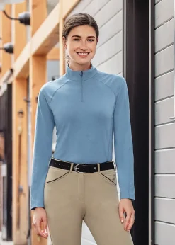 KIRSCH Long Sleeve Tops|Riding Sport™ Wilton Quarter-Zip Long-Sleeve Shirt