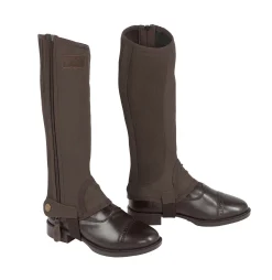 Kids S.K. SHOES AND BOOTS Half Chaps|Kids' Half Chaps|Riding Sport™ Kids’ Synthetic Suede Half Chaps with Silicone Grip Patches