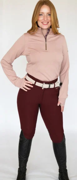 ERS Long Sleeve Tops|Romfh® Ladies’ Aachen Zip Mock Long Sleeve Shirt