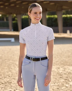 ERS Short Sleeve Shirts|Romfh® Ladies’ Quarter-Zip Short Sleeve Print Sun Shirt