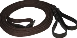 SCHOCKEMOEHLE N.A. Reins|Schockemöhle Rolled Leather Reins with Hand Stops