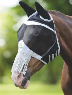 SHIRES EQUESTRIAN Fly Control|Fly Masks|Shires Fine Mesh Fly Mask (Ears & Nose Fringe)