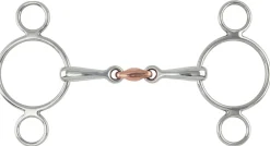 SHIRES EQUESTRIAN English Horse Bits|Shires Two-Ring Copper Lozenge Gag Bit