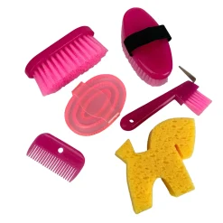 SHILOH STABLES TACK Bathing Tools|Brushes & Hoof Picks|Showman® Kids’ Size Grooming Kit