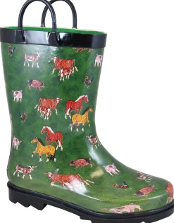 SMOKY MOUNTAIN BOOTS Country & Muck Boots|Smokey Mountain Boots Children’s Round Up Rubber Boots