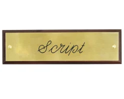 CRW Stable & Stall Accessories|Nameplates|Stall Plate Mounted on Walnut Plaque