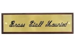 CRW Stable & Stall Accessories|Nameplates|Stall Plate Mounted on Walnut Plaque