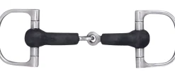 KING YOUNG English Horse Bits|Suffolk™ Hard Rubber Single-Jointed Snaffle D-Ring Bit